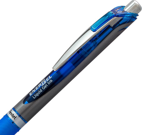 Pentel Energel RTX Retractable Liquid Gel Pen, Bold Line, Metal Tip, Assorted Ink Pack of 5 (BL80BP5M)...