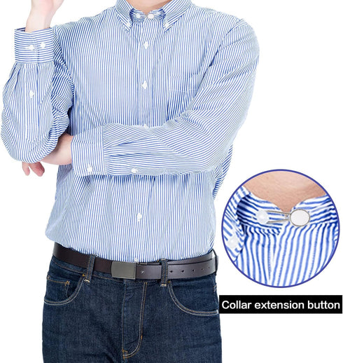 Clothing Button Extender,9 Pack Collar Extenders for Mens Shirts,Neck Button Extender Metal Extension Buckle for Dress Shirt Comfortable Tie Colla...