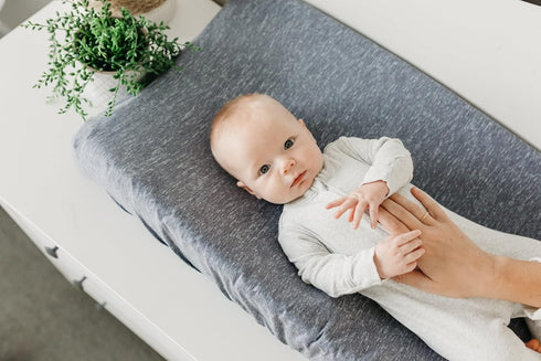 Premium Knit Changing Pad Cover by Copper Pearl: Soft, Stylish, and Universal Fit for All Standard Diaper Changing Pads, Trendy Design Changing Pa...