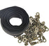 Leekayer #5 Antique Brass Metallic Nylon Coil Zippers by The Yard Bulk 10 Yards Black Zipper Tape with 25pcs Brass Sliders for DIY Sewing Tailor C...
