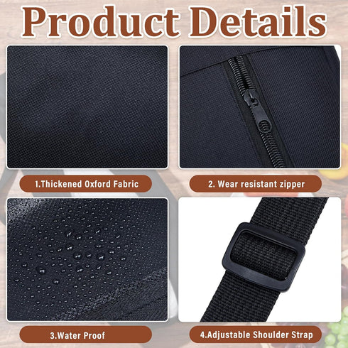 Amylove 2 Pcs Grill Tool Storage Bags BBQ Utensil Grilling Bags Oxford Cloth Barbecue Holder Pouch Foldable Hardware Grill Accessory Storage Bag G...