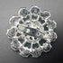 Brooches and Pins for Women, Lot 24pc Silver Color Clear Rhinestone Crystal Flower Brooch Pin DIY Wedding Bouquet Broaches Set...
