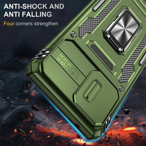 for Samung Galaxy A71 5G Case with Slide Camera Cover Ring Kickstand Military Grade Shockproof Case Armor Heavy Duty for Galaxy A71 5G Phone Case ...