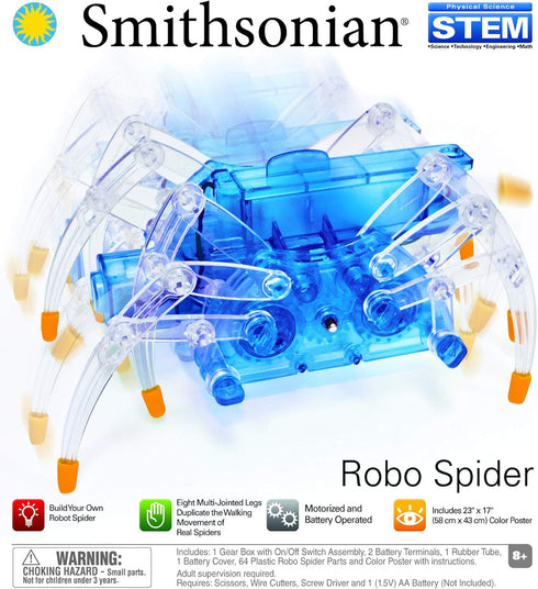 Smithsonian Science Activities Robo Spider Kit, Blue...