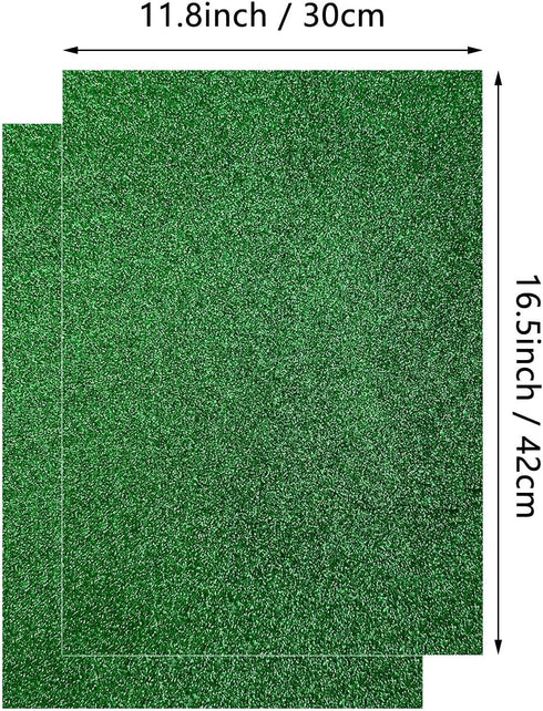 Jtnohx Large Glitter Felt Fabric, 5pcs Glitter Sheets, 11.8 x16.5 inches Glitter Felt for Crafts, Felt Glitter Square for Party Project Holiday Gr...
