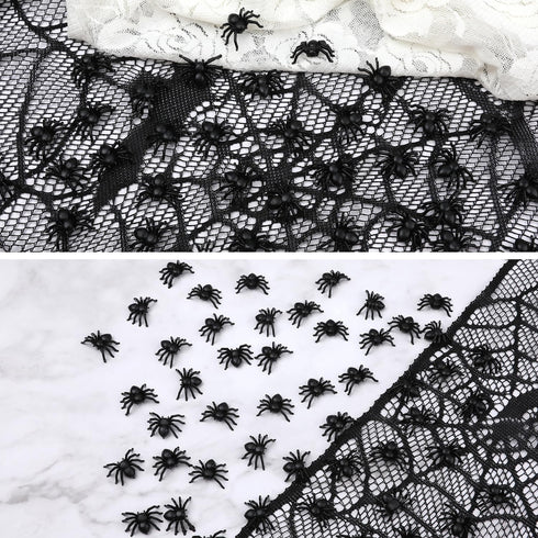 150pcs Realistic Spider Halloween Decoration, Plastic Mini Spider Black Realistic Scary Spider Prank Halloween Haunted House Decorations for Hallo...