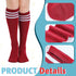 Unittype 6 Pair rainbow Knee High Socks for Women Striped Socks Long Socks Tube Socks Roller Skate Socks for Girls Youth Gift...