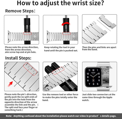 Fitlink Compatible with Apple Watch Bands 42mm 44mm 40mm 38mm, Upgraded Version Stainless Steel Metal Watch Band for Apple Watch Series 5/4/3/2/1 ...
