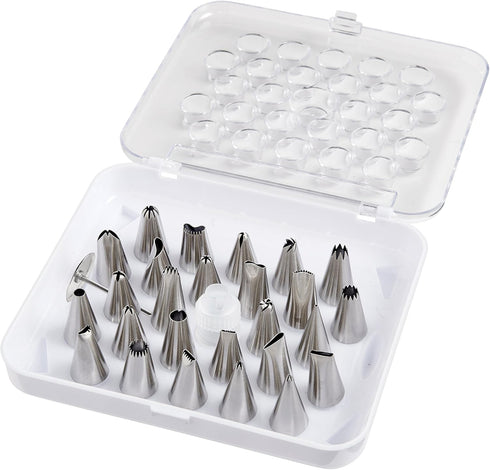 Mrs. Anderson’s Baking Pastry Cookie Cake Decorating Tips 18/8 Stainless Steel, 29-Piece Set...