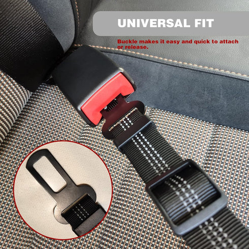 Dog Seat Belt,Retractable Dog Seatbelts Harness for Car,Adjustable Seatbelt Pet Safety Seat Belts with Elastic Bungee Buffer and Restraint Reflect...