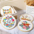 Unittype 4 Set Embroidery Kit for Adults Book Lovers, DIY Cross Stitch Kit with Bamboo Hoops, Needles, Threads, Instructions...