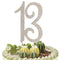 13 Cake Topper Glitter Rhinestone Cake Toppers Gold Cake Decor for 13th Birthday or Anniversary Party...