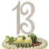 13 Cake Topper Glitter Rhinestone Cake Toppers Gold Cake Decor for 13th Birthday or Anniversary Party...