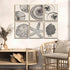 WYHLMTQ 6Pcs Boho Beach Coastal Posters Canvas Wall Art Modern Abstract Painting Shell Pictures Prints Wall Decor Beach Gallery Artwork for Beach ...
