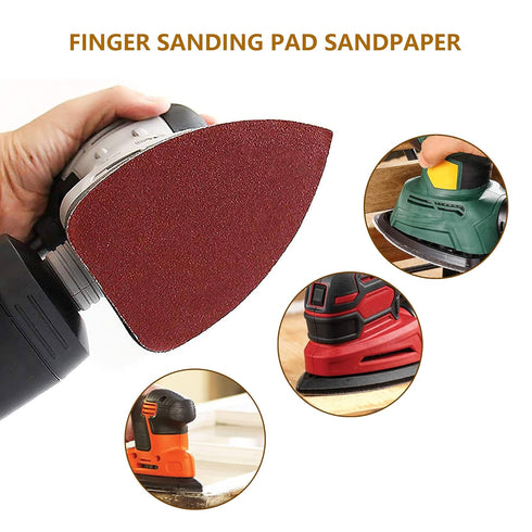 CNBTR Universal Oscillating Multitool Polishing Finger Sanding Pad Disc Sanding Sandpaper Sheet Set...
