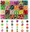 480pcs Fruits Clay Beads for Jewelry Making, 24 Styles Mixed Clay Beads Fruit Charms for Bracelet Making Kit, Polymer Heishi Beads for Women DIY N...