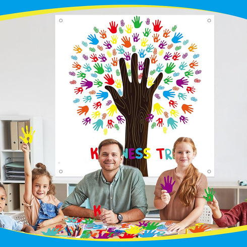 Tatuo 125 Pcs Classroom Tree Bulletin Board Set 47 x 46 Inch Tree Background Owl Leaves Dot Bulletin Board Cutouts for Elementary School Teacher C...