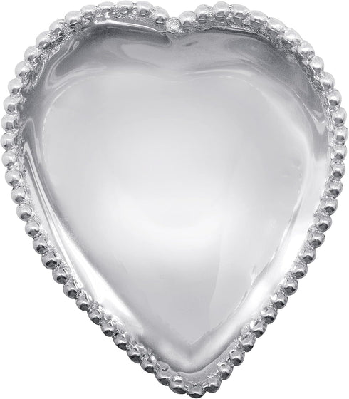 Mariposa Beaded Heart Bowl, Silver...