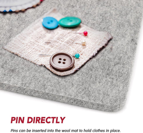 Wool Pressing Mat for Quilting, 100% Wool from New Zealand, Portable Felted Wool Ironing Mat Pad Blanket for Quilter, Sewing, Quilting Supplies an...