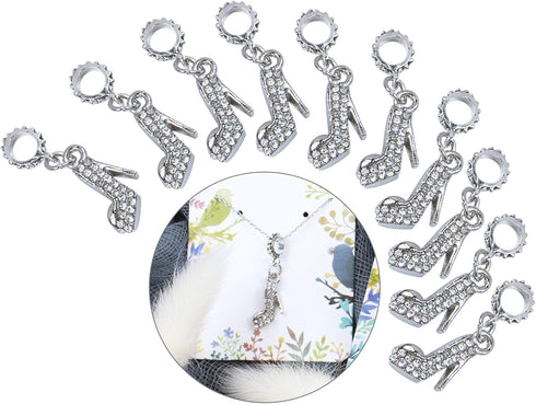 AUEAR, Fashion Crystal High Heel Shoe Shape Charms Bulk Pendant Jewelry Findings for Jewelry Making Necklace Bracelet DIY...