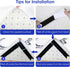 Rug Tape,16 Pcs Dual Sided Washable Removable Rug Stopper Grip Your Area Rug, Non Slip Adhesive Prevent Curl for Hardwood Floors Grip Carpet Corne...