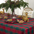 Red & Green Christmas Holiday Plaid Designed Printed Holly Cloth Napkins (Set of 4), 20" Square...