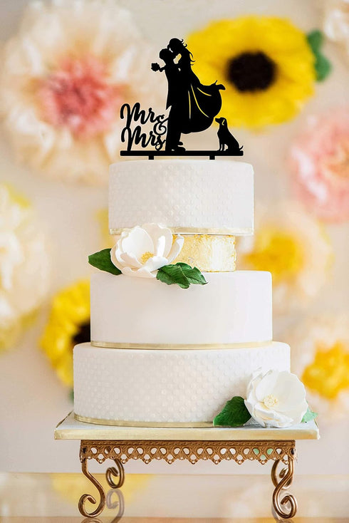 LOVENJOY 5.3" Wedding Cake Topper with a Dog, Gift-Boxed...