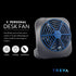 O2COOL Treva 5 Inch Battery Powered Fan Portable Desk Fan 2 Cooling Speeds with Compact Folding & Tilt Design Small Fan Cubicle Accessories Mini F...