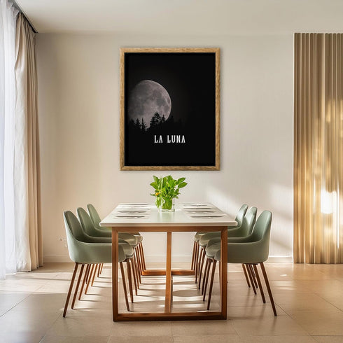 Posterizer 1 pcs-Lunar Full Moon Print-Minimal Dark Design-Landscape & Nature Art-Quotes and Poems-Decor for Home & Office- unframed wall art...