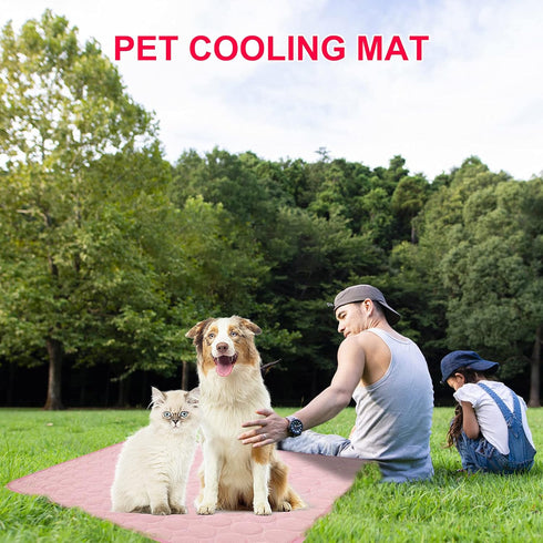Pet Dog Cooling Bed Mats,Self Cooling Pet Dog Cool Mat Pads for Dogs Cats Indoor and Outdoor (X-Large(28x40 inch), Pink)...