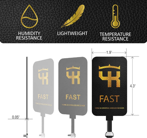 2000 mAh Qi Receiver Type A for Samsung Galaxy J7 J8 J6 J3 A7 A8 - LG K40 K30 K20 K10 V10 Stylo 2 3 - Qi Wireless Charging Adapter Type A......