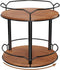 Lazy Susan Organizer 2 Tier - Turntable Spice Rack for Table Top, Wooden Rotating Lazy Susan for Cabinet Pantry Kitchen Countertop Dining Table Cu...