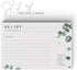 Eucalyptus Recipe Cards from Dashleigh, 48 Cards, 4x6 inches, Vintage Sage Green and Grey, Water-Resistant and Double-Sided...