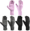 3 Pairs Compression Craft Arthritis Hands Gloves Fingerless Pressure Joint Relief for Quilting Sewing Typing Household Duties (Black, Gray, Purple...