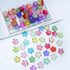110 Pcs Acrylic Flower Beads?Gold-Plated Gradient Flower Beads?Cherry Blossom Floral Spacer Beads for Jewelry Making...