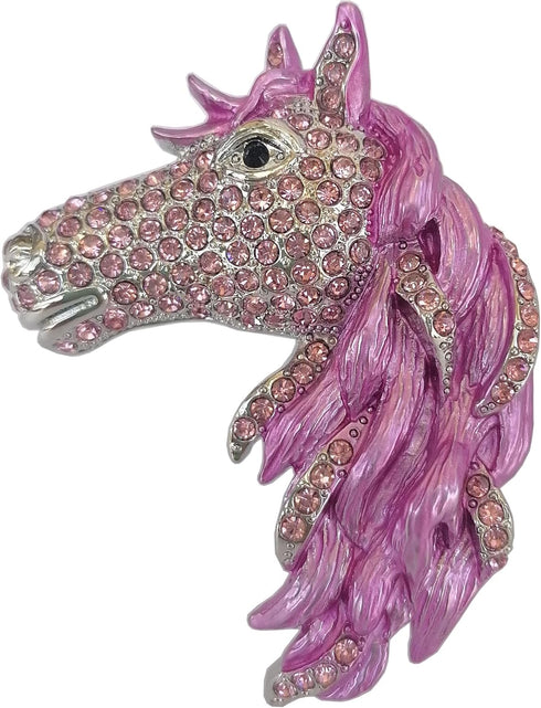 Unique Horse Brooch Pin Pendant Austrian Crystal BZ6535B...