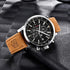BENYAR - Stylish Wrist Watch for Men, Genuine Leather Strap Watches, Perfect Quartz Movement, Waterproof and Scratch Resistant, Analog Chronograph...
