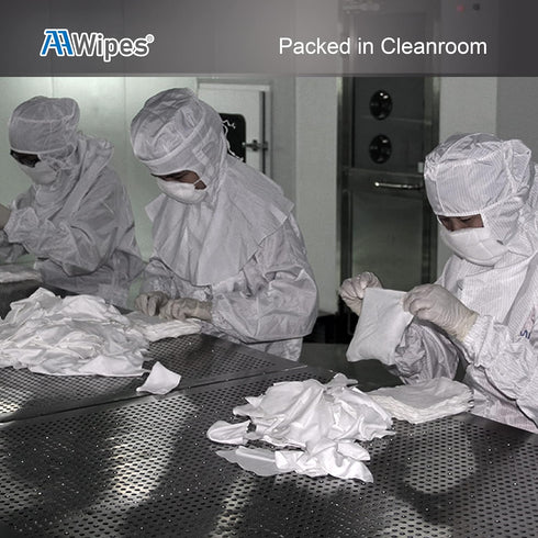 Double Knit 100% Polyester Wipers Light Weight Version (120GSM, 6"X6", 150pcs/bag) Cleanroom Cloth Wipes Laser Sealed Edge, Ultra-Soft (CP12006)...
