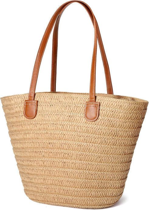 Hommtina Straw Bag Womens Straw Beach Bag Crossbody Shoulder Bags Vacation Purse Straw Purse for Summer...
