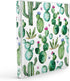 3 Ring Binder I Inch, Cute Round Three Ring Binder Organizer with 2 Storage Pockets for Women - Watercolor Cactus...