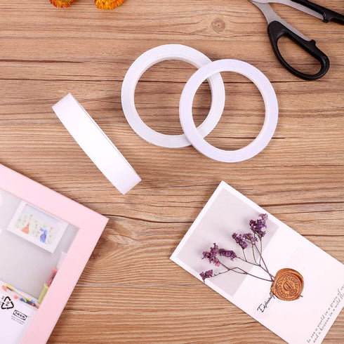 Chuangdi 8 Rolls Double Sided Tapes for Crafts Gift Wrapping Adhesive Sticky Tape Scrapbooking Photos Invitation Cards Paper DIY Office Supplies, ...
