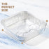 PLASTICPRO 10 Pack 8 Inch Square Aluminum Pans with Lids Disposable Tin Foil Pans Baking Pans Food Storage...