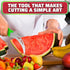 Watermelon Slicer Cutter Tool – Durable Stainless Steel Blade Watermelon Cutter with Ergonomic Handle | Slice or Cube Cantaloupe & Honeydew, Quick...