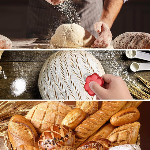 Bread Lame,Bread Lame Dough Scoring Tool,sourdough Scoring Tool,Lame Bread Tool Blades,Scoring Knife For Bread Baking,Contain 5 Razor Blades(Red)...