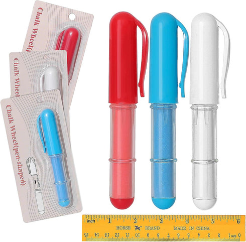 Vizava Fabric Chalk Markers for Sewing,Quilting,Crafting|Erasable Tailor’s Chalk|Work on Various Fabrics|Dosing Wheel Drawing Intricate Patterns P...