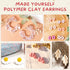 TAINSKY Flower Shape Polymer Clay Cutters set, 12 Shapes Clay Earrings Cutters for Polymer Clay Jewelry, Plastic Clay Earring Cutters for Polymer ...