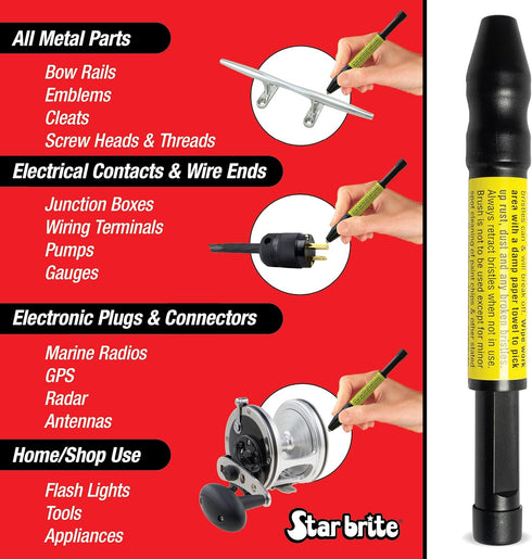 STAR BRITE Corrosion Buster Pen - Precision Rust & Corrosion Removal Tool for Electrical Connections, Marine Gear, Fishing Equipment & More - Easy...