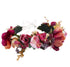Vivivalue Adjustable Flower Headband Women Floral Crown Hair Wreath Flower Headpiece Halo Boho with Ribbon Wedding Party Festival Photos Maroon...