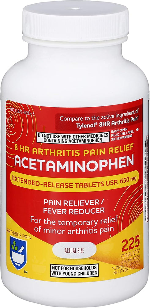 Rite Aid Acetaminophen 650mg Arthritis Extended Release Caplets - 225 Count...