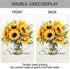 ChloropLastid Hello Sunshine Garden Flag Mason Jar Sunflowers Double Sided for Outside Small Garden Flag 12x18 Inch Welcome Burlap Seasonal Yard O...